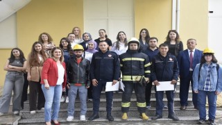 Köyceğizde Yüksekokul personeline yangın eğitimi verildi