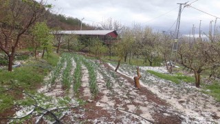 Kozanda dolu yağışı etkili oldu