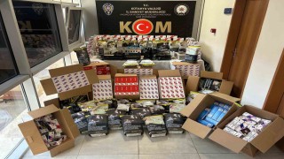 Kütahyada kaçak tütün ve sigara operasyonu