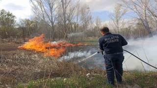 Malatyada üç ayrı noktada bahçe ve sazlık yangını