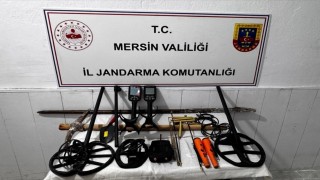 Mersinde kaçak kazı yapan 4 şüpheli yakalandı