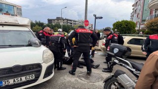 Motosikletli Polis Timi kazaya karıştı: 1 polis yaralı