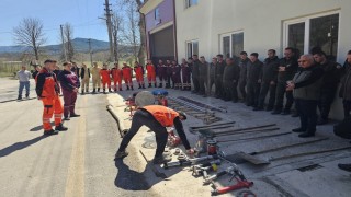 Mudurnuda orman yangınına karşı tatbikatlı eğitim