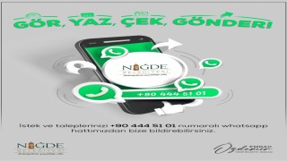 Niğde Belediyesinden Whatsapp hattı hatırlatması: Gör, Yaz, Çek, Gönder