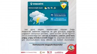 Osmaniye’de Kuvvetli Yağış ve Fırtına Alarmı!