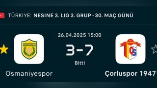 Osmaniyespor - Çorluspor 1947 Arasında Gol Düellosu