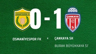 Osmaniyespor FK Evinde Çankaya Spor’a 1-0 Mağlup Oldu