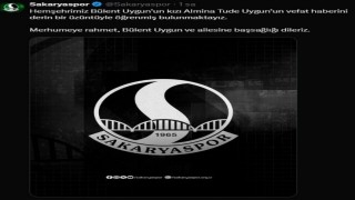 Sakaryaspordan, Almina Tude Uygun için taziye mesajı