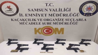 Samsunda 7 adet tabanca ele geçirildi: 3 gözaltı