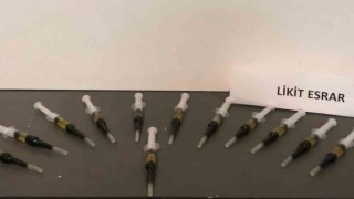 Samsunda enjektöre çekili likit esrar ele geçirdi