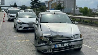 Samsunda otomobiller çarpıştı: 1 yaralı