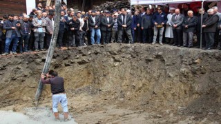 Şehidin ailesi için kurduğu ev hayalini devlet gerçekleştirdi, temel törenle atıldı