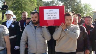 Şehit Polis Memuru Zeki Bacak, Uşakta son yolculuğuna uğurlandı