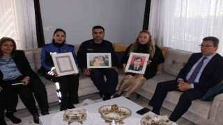 Serik protokolü, şehit polisin kızını ziyaret etti