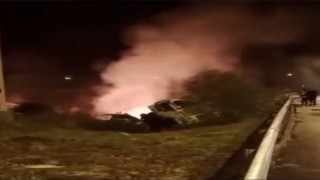 Tankerle tırın karıştığı kazada tanker alev topuna döndü