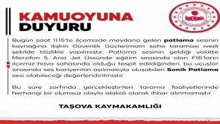 Taşovada duyulan patlama sesi korkuttu