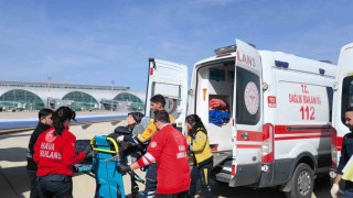 Tatvanda tedavi gören hasta, uçak ambulansla Ankaraya sevk edildi