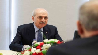 TBMM Başkanı Kurtulmuş, İstanbulda Filistin Ulusal Konseyi Başkanı Fattouh ile görüştü