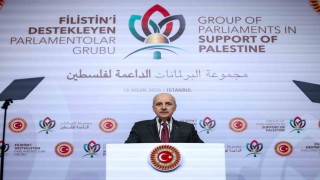 TBMM Başkanı Kurtulmuş, İstanbulda Filistini Destekleyen Parlamentolar Grubu Toplantısında konuştu: