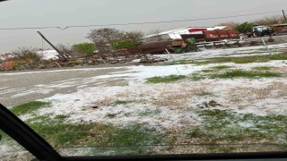Tekirdağ dolu ve sağanak yağış etkili oldu