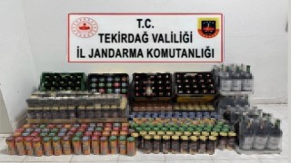 Tekirdağda 286 litre kaçak içki ele geçirildi