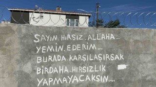 Tekirdağda hırsıza duvar yazılı tepki