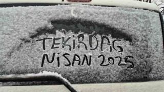 Tekirdağın Süleymanpaşa ilçesinde yüksek kesimler karla kaplandı