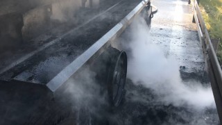 TEMde seyir halindeki tırda yangın çıktı