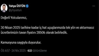 THYde yeni tavan fiyat
