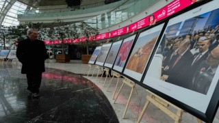 TUSAŞın yerli ve milli ürünlerinin fotoğrafları Ankara Yüksek Hızlı Tren Garında sergileniyor