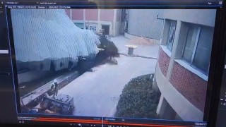 Tuzlada arıtma tesisindeki patlama anı güvenlik kamerasına yansıdı
