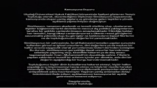 Uludağ Üniversitesinden ezan ve Filistin açıklaması