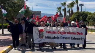 Üniversite öğrencilerinden Gazzeye destek yürüyüşü