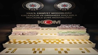 Vanda 66 kilo altın ve suç geliri yüklü miktarda para ele geçirildi