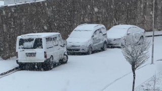 Yüksekovada nisan ayında lapa lapa kar yağışı