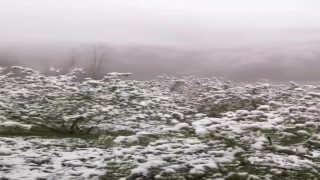 Zonguldakta Nisan ayında kar sürprizi