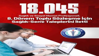 18 bin 45 sağlık ve sosyal hizmet profesyoneli toplu sözleşme için Sağlık-Sene taleplerini iletti