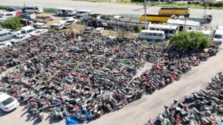 Aksarayda usulsüz 3 bin motosiklet trafikten men edildi