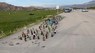 Alkol şişeleri tarihi gölgede bıraktı: Şişelerin rastgele atılmasına tepki
