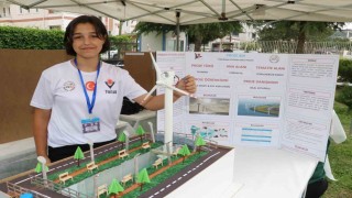 Amasyalı öğrenciler Yeşilırmak Nehrinin üstünde elektrik üretecek rüzgar türbini tasarladı