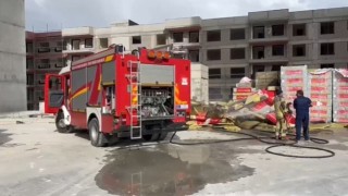 Ankarada inşaat halindeki binada yangın