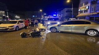 Ankarada motosikletle otomobil çarpıştı: 1 yaralı