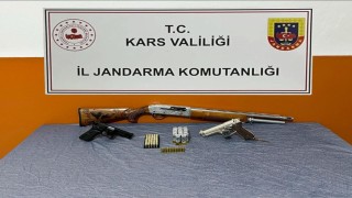 Arpaçayda silah ele geçirildi