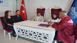 Aylar öncesinden 05.05.2025 tarihini seçen çiftler nikah dairesinde yoğunluk oluşturdu
