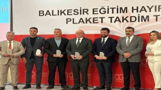 Balıkesirde eğitime destek veren hayırseverler onurlandırıldı