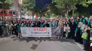 Batmanda binlerce kişi Gazze için yürüdü