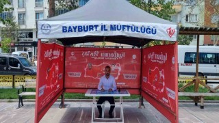 Bayburtta kurban bağış standı kuruldu