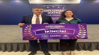 BEUN Lisansüstü Öğrencisi Merve Özçelikin Yüksek Lisans Tezine ikincilik ödülü