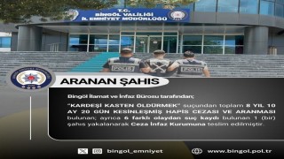 Bingölde 8 yıl kesinleşmiş hapis cezası bulunan zanlı yakalandı