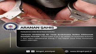 Bingölde arama kaydı bulunan 4 kişi yakalandı